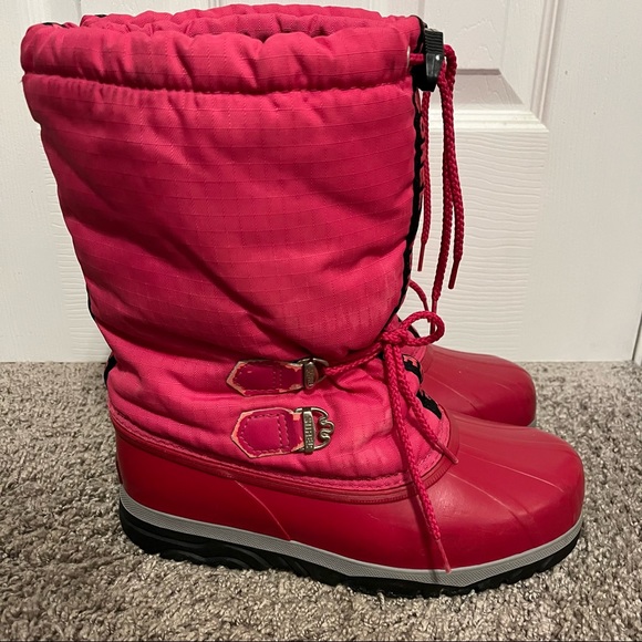 Sorel pink puffer snow boots size 6 - Picture 2 of 10